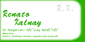 renato kalnay business card